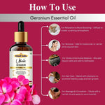 Khadi Geranium Essential Oil – 100% Pure & Natural Aromatherapy Oil for Skin, Hair & Stress Relief