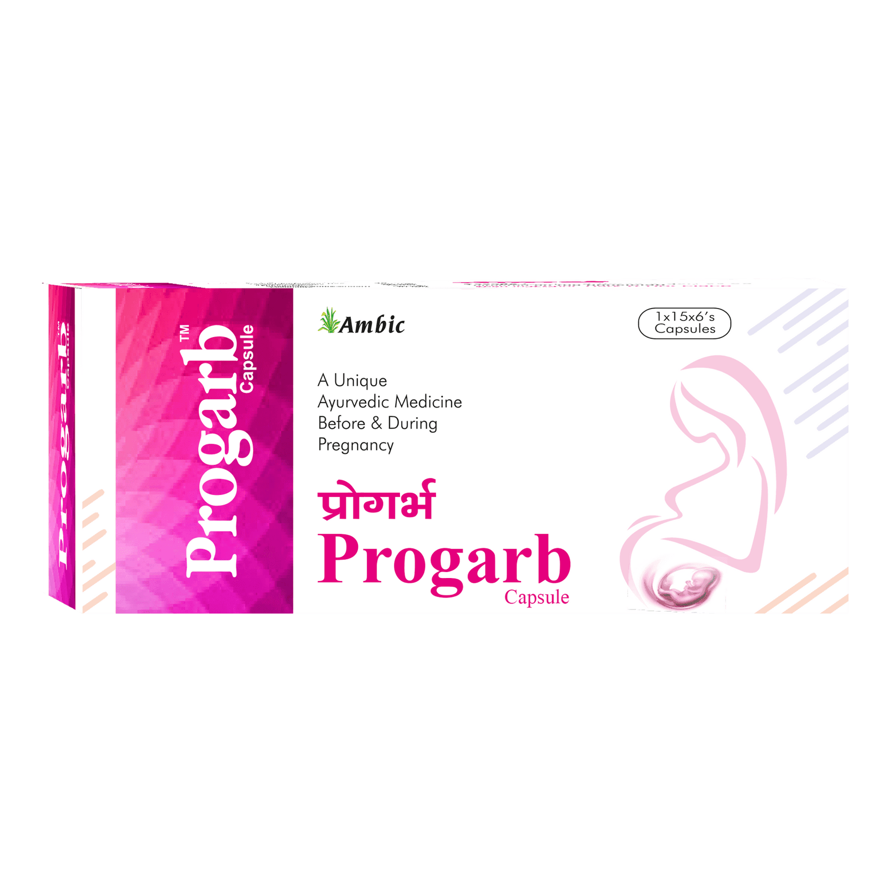 Ambic Progarb Capsule for PCOS, PCOD, Natural Pregnancy (90 Each)