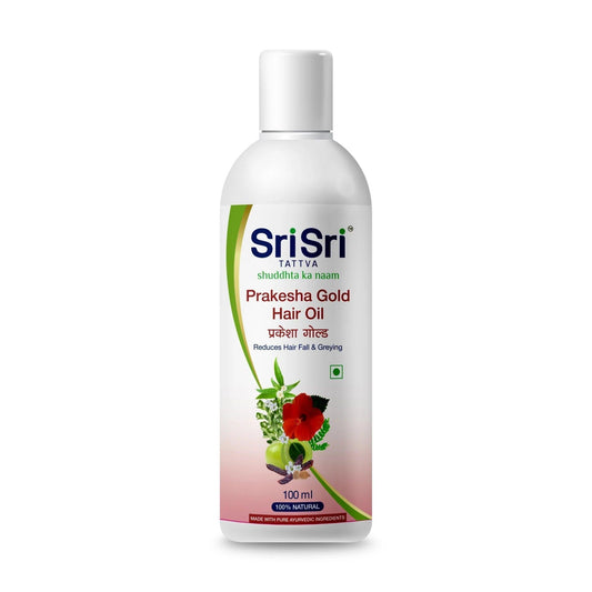 Sri Sri Tattva Prakesha Gold Hair Oil - Reducing Hair Fall & Greying, 100ml - Pack of 2