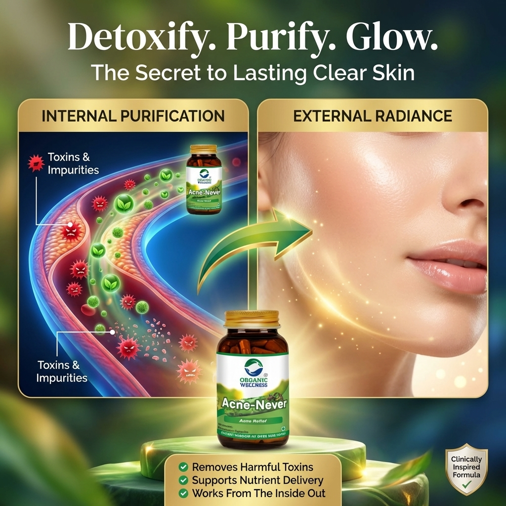 Organic Wellness Acne-Never Capsules - 90 Capsules