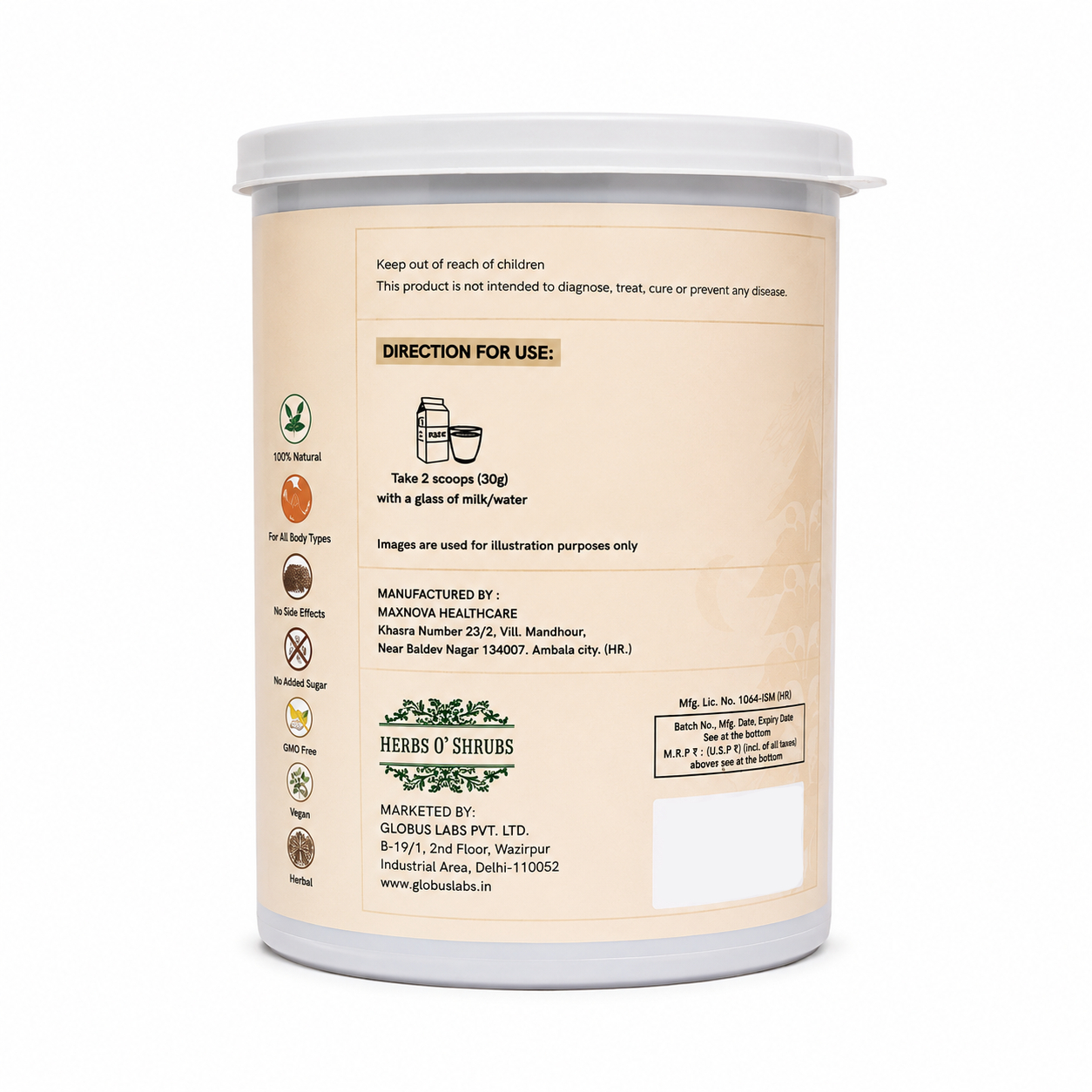 Herbs O’ Shrubs Immunity Booster Powder | Kesar Pista Flavour | Nutrition Powder | Ayurvedic Vitality Blend with Ashwagandha, Sea Buckthorn & Blue Green Algae | Vegan & Daily Immune Support,  200g