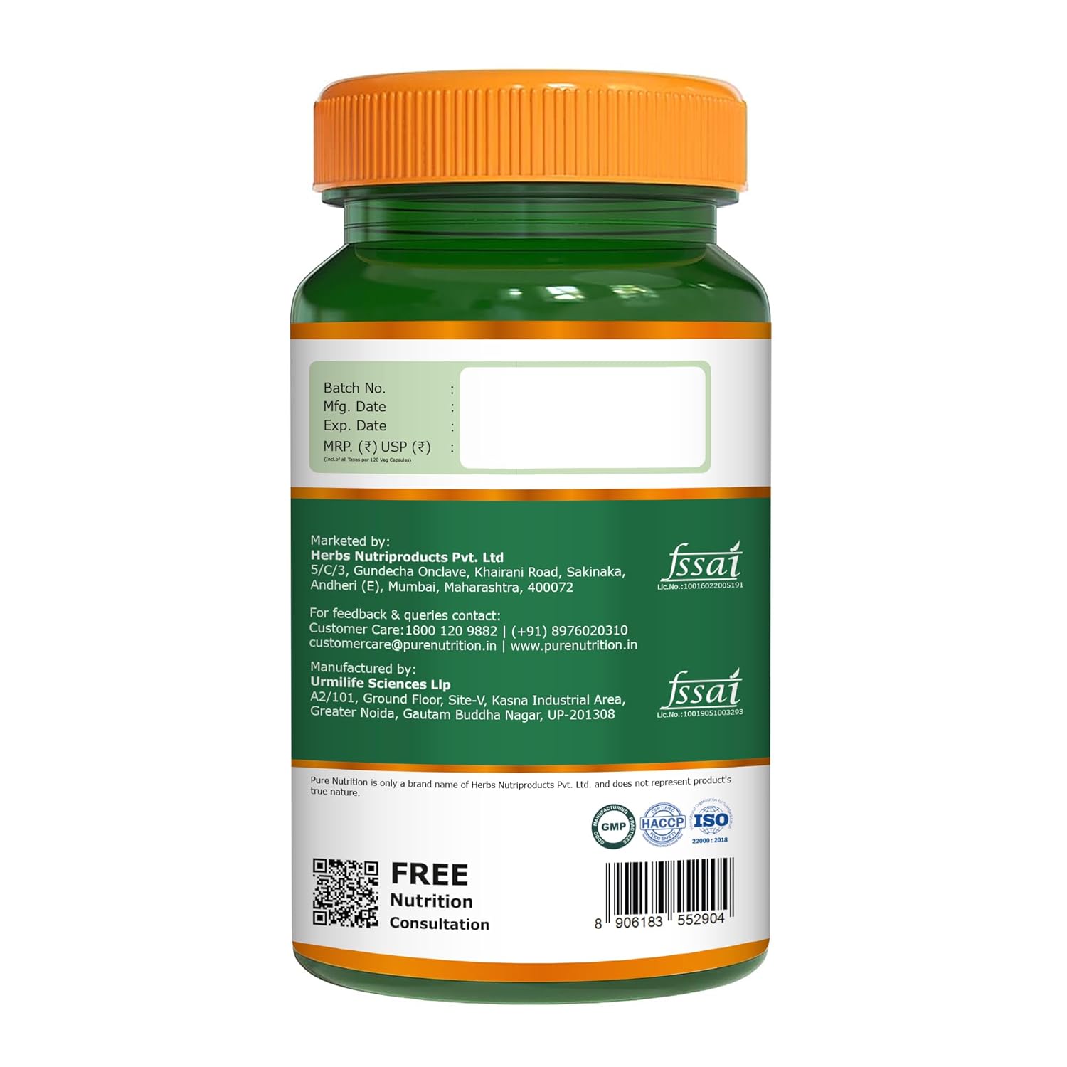 Pure Nutrition NAC 600mg – 120 Capsules | Antioxidant & Cellular Support