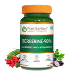Pure Nutrition 98% Berberine Tablets - 60 Tablets with Jamun Beej, Karela & Fenugreek Extract