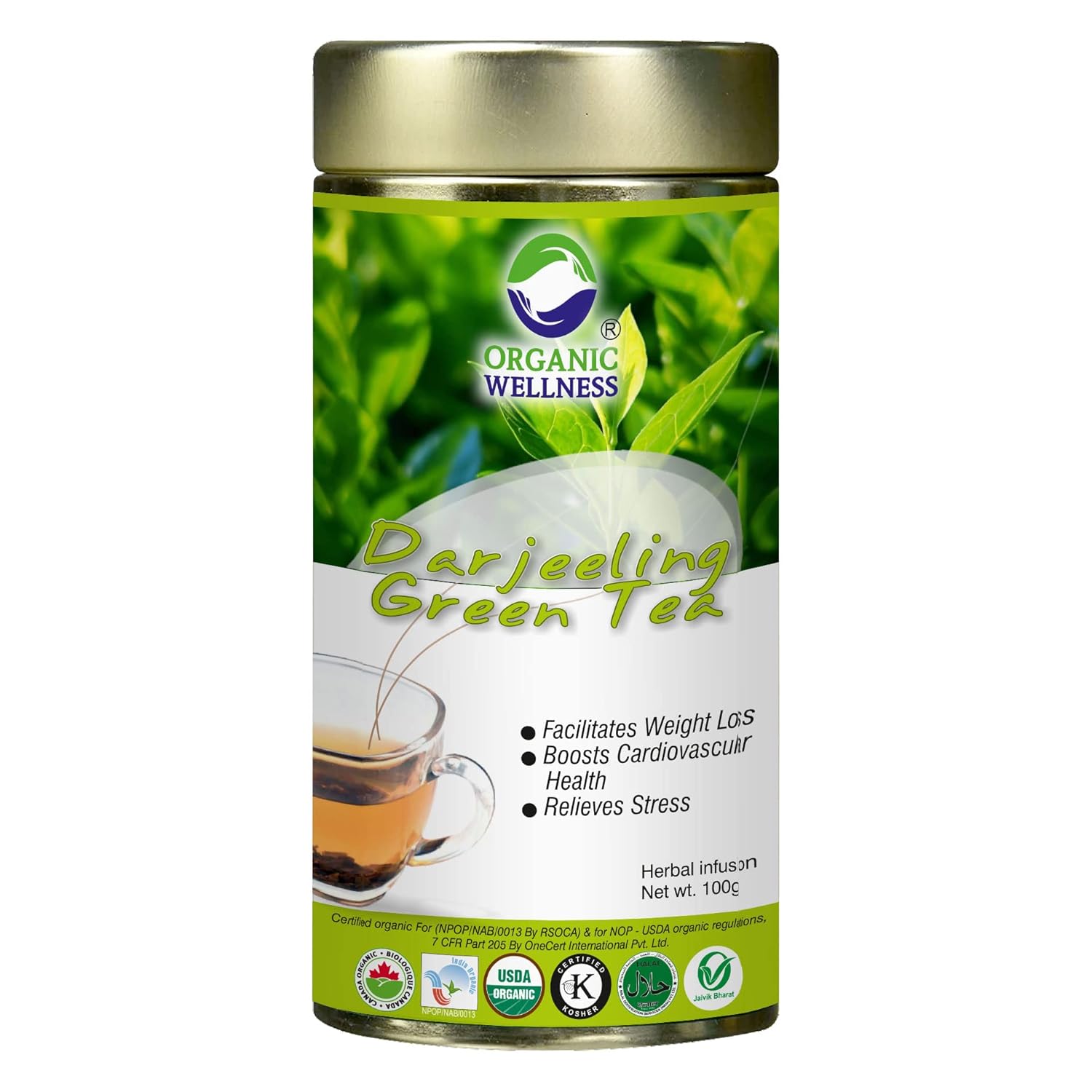 Organic Wellness Darjeeling Tea 100 Gram Tin