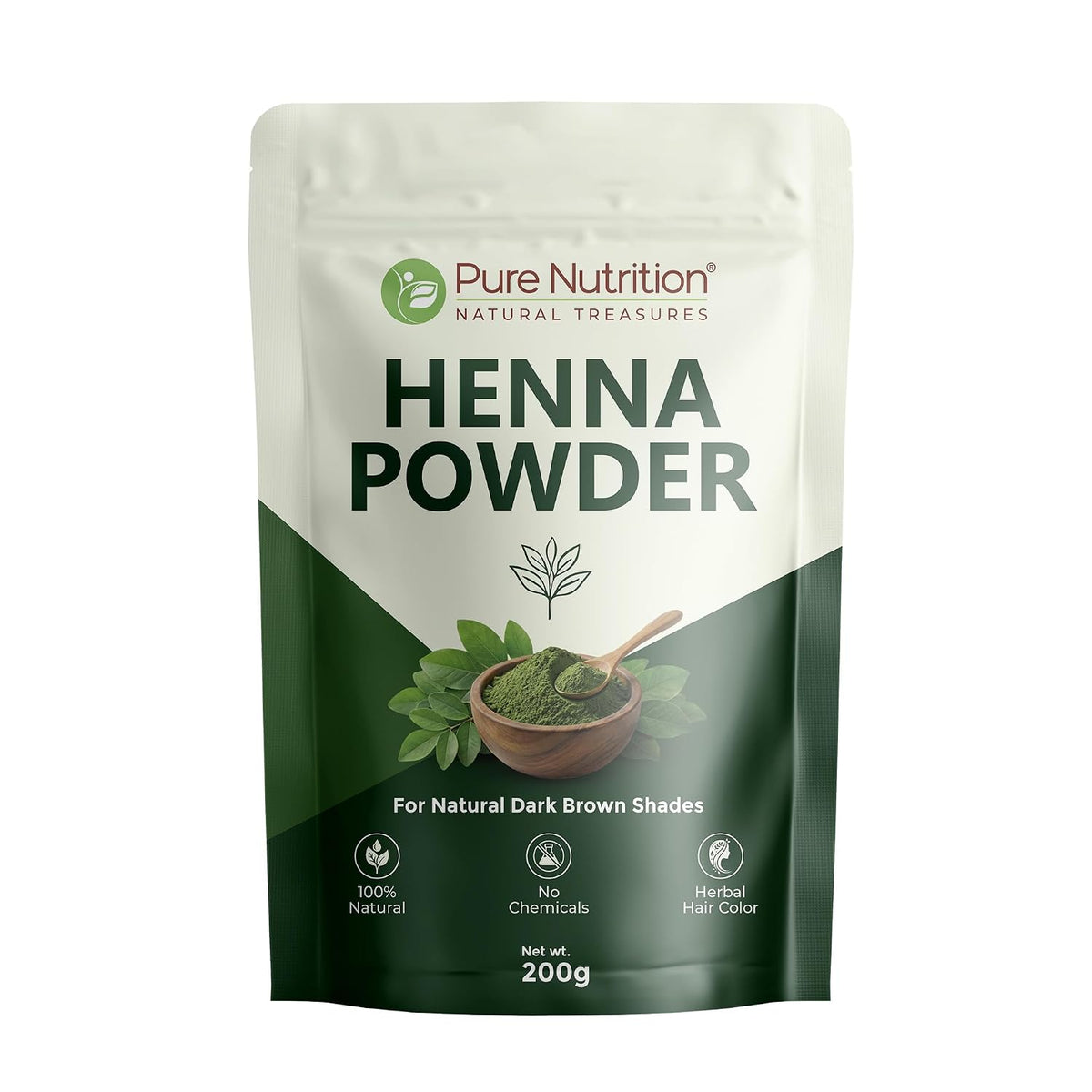 Pure Nutrition Natural Henna Powder 200g | Herbal Hair Color & Scalp Care | Natural Hair Care