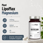 Pure Nutrition Liposomal Magnesium with Vitamin D3 & B12, 60 Tablets | Bone, Muscle & Energy Support