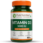 Pure Nutrition Vitamin D3 5000 IU, 60 Tablets | Bone, Muscle & Immune Health Support