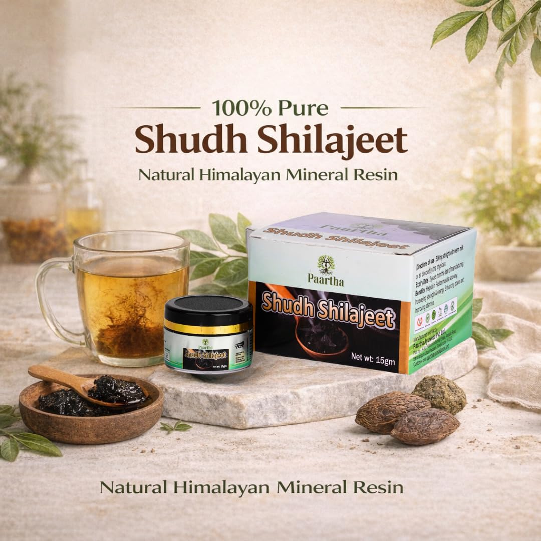 Paartha Shudh Shilajeet Pure Ayurvedic Resin – Herbal Supplement for Energy, Stamina, Strength & Daily Vitality Support – 15g