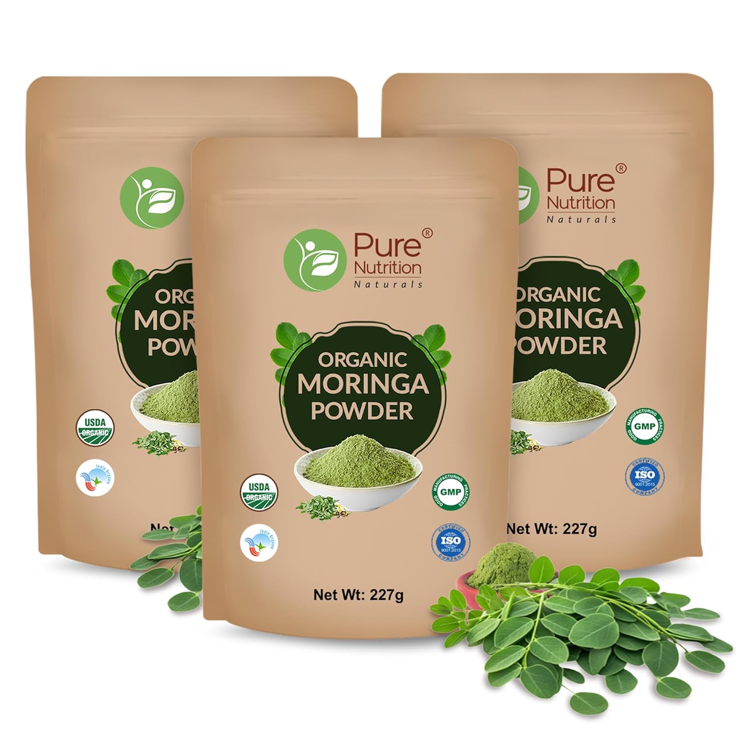 Pure Nutrition Organic Moringa Powder - (Moringa Oleifera) - 227gm