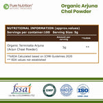 Pure Nutrition Organic Arjuna Chal Powder 500g | Herbal Heart & Cardiovascular Wellness Support
