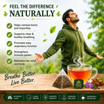 Royal Swag Lung Detox Herbal Tea - Ayurvedic Tar Cleanse for Smokers (20 Tea Bags)