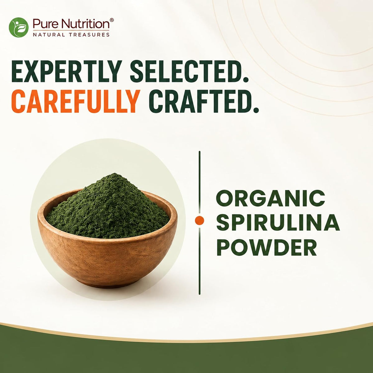 Pure Nutrition Organic Spirulina 100g | Superfood Powder | Plant-Based Protein & Wellness Support