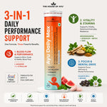 Ayu Daily Max Pre Workout & Testosterone Booster Supplement (15 Tablets) | L-Arginine 500mg, L-Citrulline, Ashwagandha, Gokshura & Zinc for Blood Flow, Daily Energy & Recovery. Watermelon Flavor.