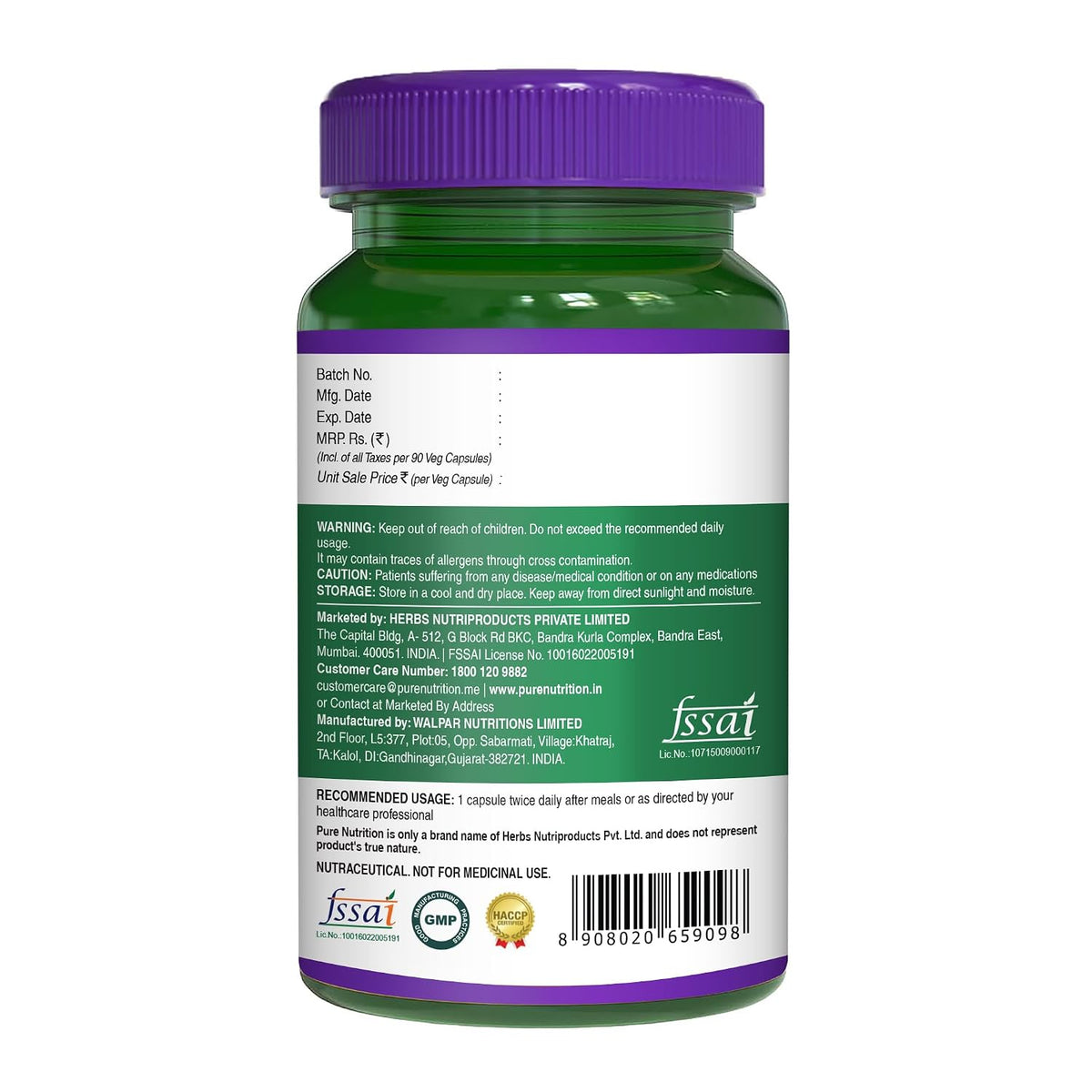 Pure Nutrition Digestive Enzymes 90 Capsules | Digestive Health & Nutrient Absorption Support