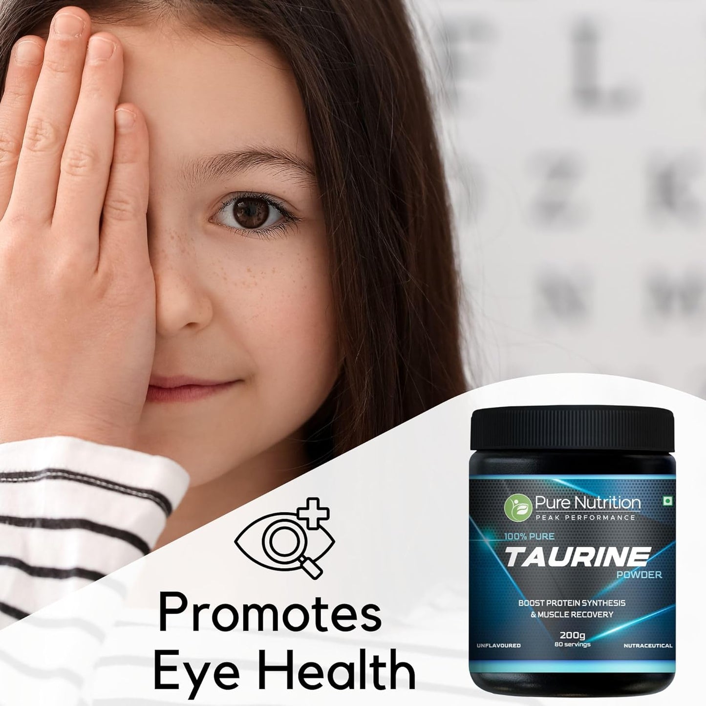 Pure Nutrition L-Taurine Powder 200g | Premium Amino Acid Supplement | Boosts Muscle Recovery & Performance | Supports Energy, Heart Health, & Overall Wellness | Ideal for Fitness, Stamina, & Active Lifestyle