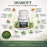 Paartha Diabott Ayurvedic Tablets – Herbal Wellness Supplement with Ashwagandha, Gudmar & Haldi for Blood Sugar & Metabolic Wellness Support – 60 Tablets