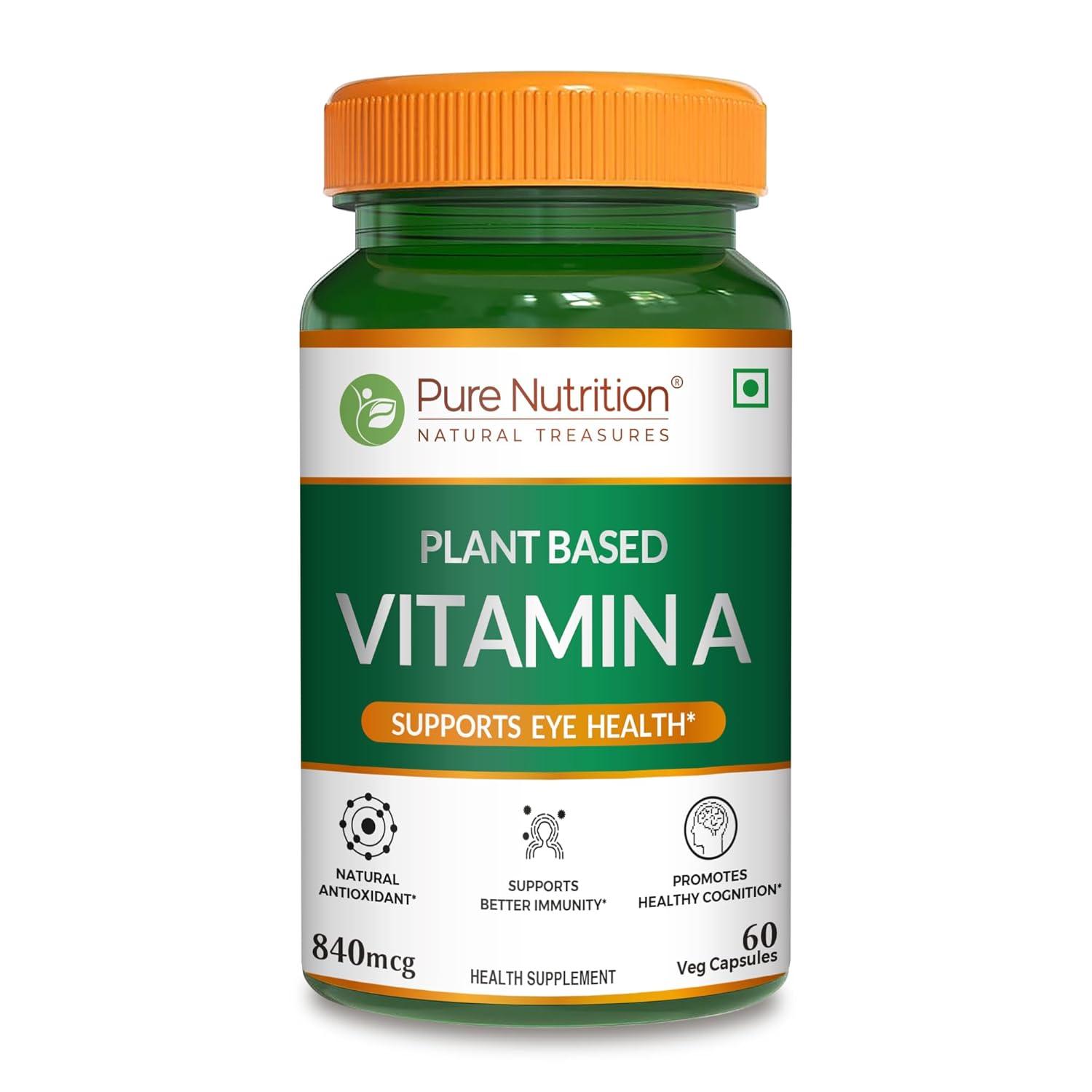 Pure Nutrition Plant-Based Vitamin A Capsules - 60 Capsules