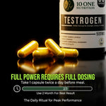 10 One Nutrition Testrogen 500mg (60 Veg Capsules) | For Stamina, Muscle Growth, Strength & Vitality Support