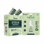Zindagi Stevia Powder Sachets & Stevia Liquid Drops | 100% Natural Zero-Calorie Sugar Substitute Combo Pack