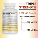 Royal Swag Omega 3 Fish Oil 1250mg - High Potency EPA & DHA (60 Capsules)