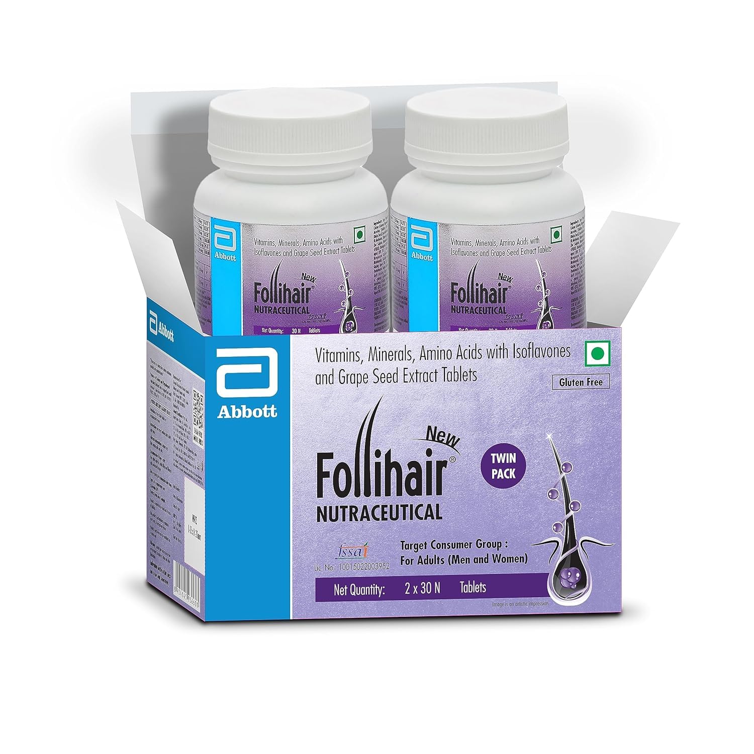 Abbott New Follihair Tablet - 30 Capsules
