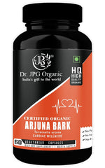 DR. JPG Organic Arjuna Bark Capsules (500mg, 60 Veg Capsules) | Supports Heart Health & Healthy Cholesterol | 100% Certified Organic