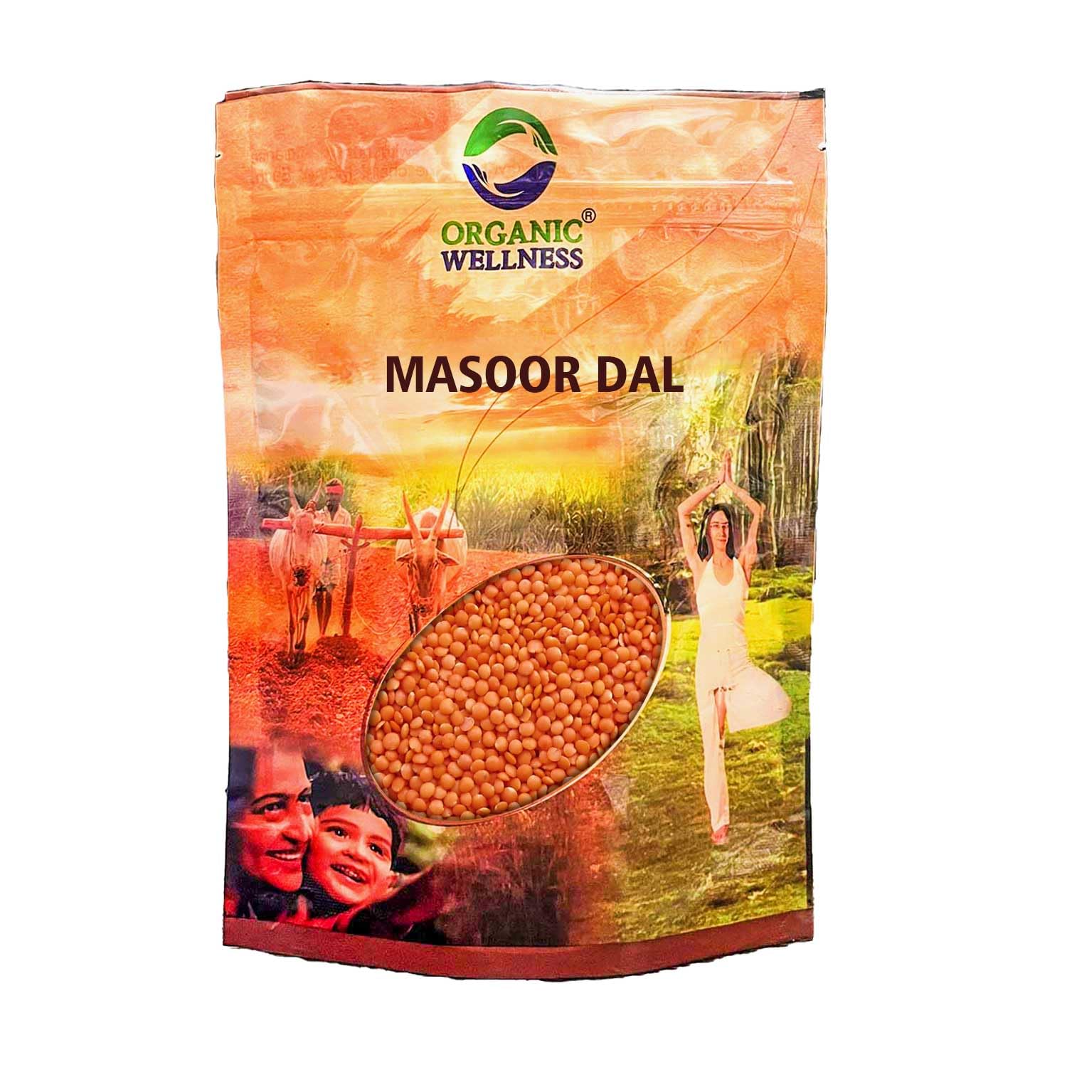 Organic Wellness Masoor Dal Split - 450 grams