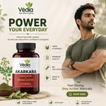 Vedia Akarkara (Anacyclus Pyrethrum) Capsules | Natural Herbal Supplement for Male Vitality, Stamina & Nervous System Support (60 Capsules)