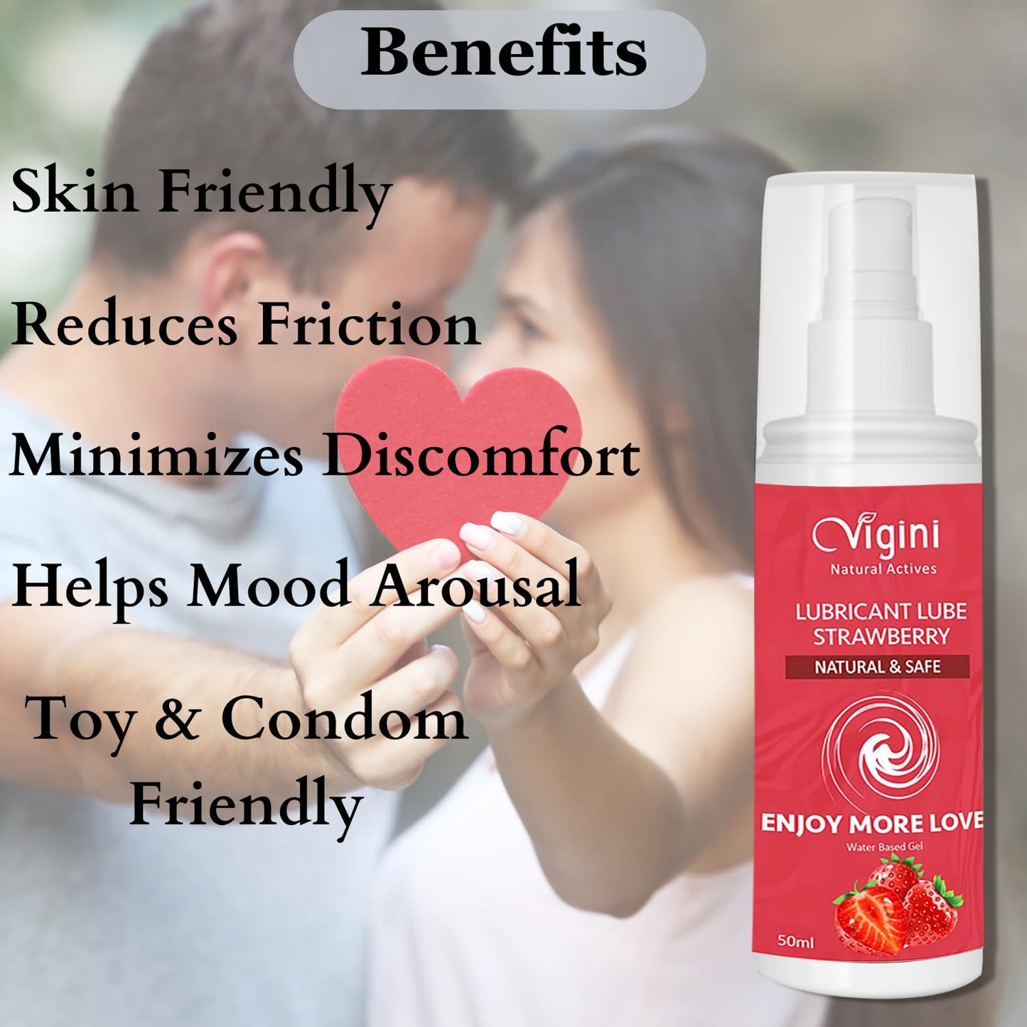 Vigini Lubricant Lube Water Based Gel Natural & Safe Enjoy - 50ml