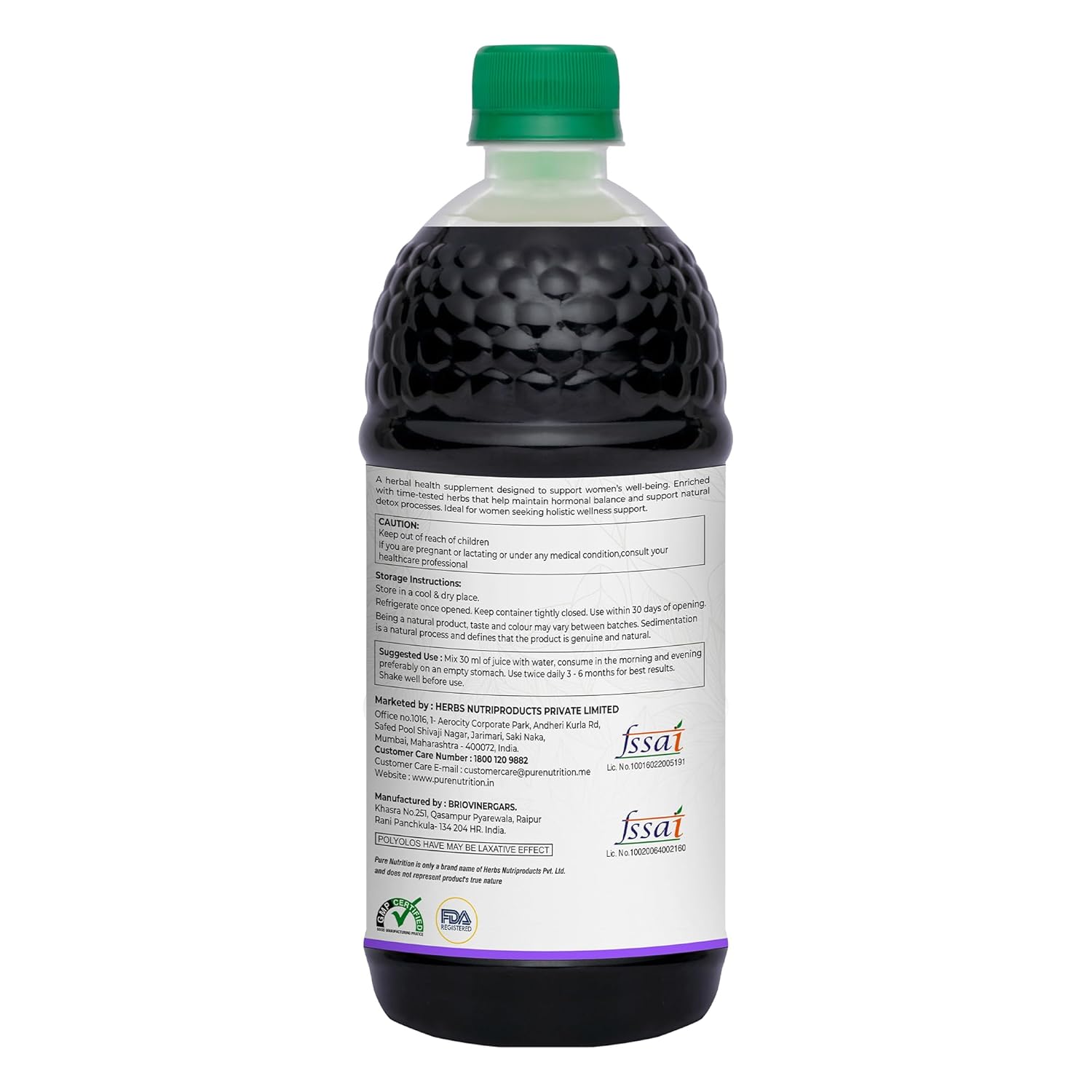 Pure Nutrition Her Care Juice – 1000ml | Women’s Herbal Wellness Blend