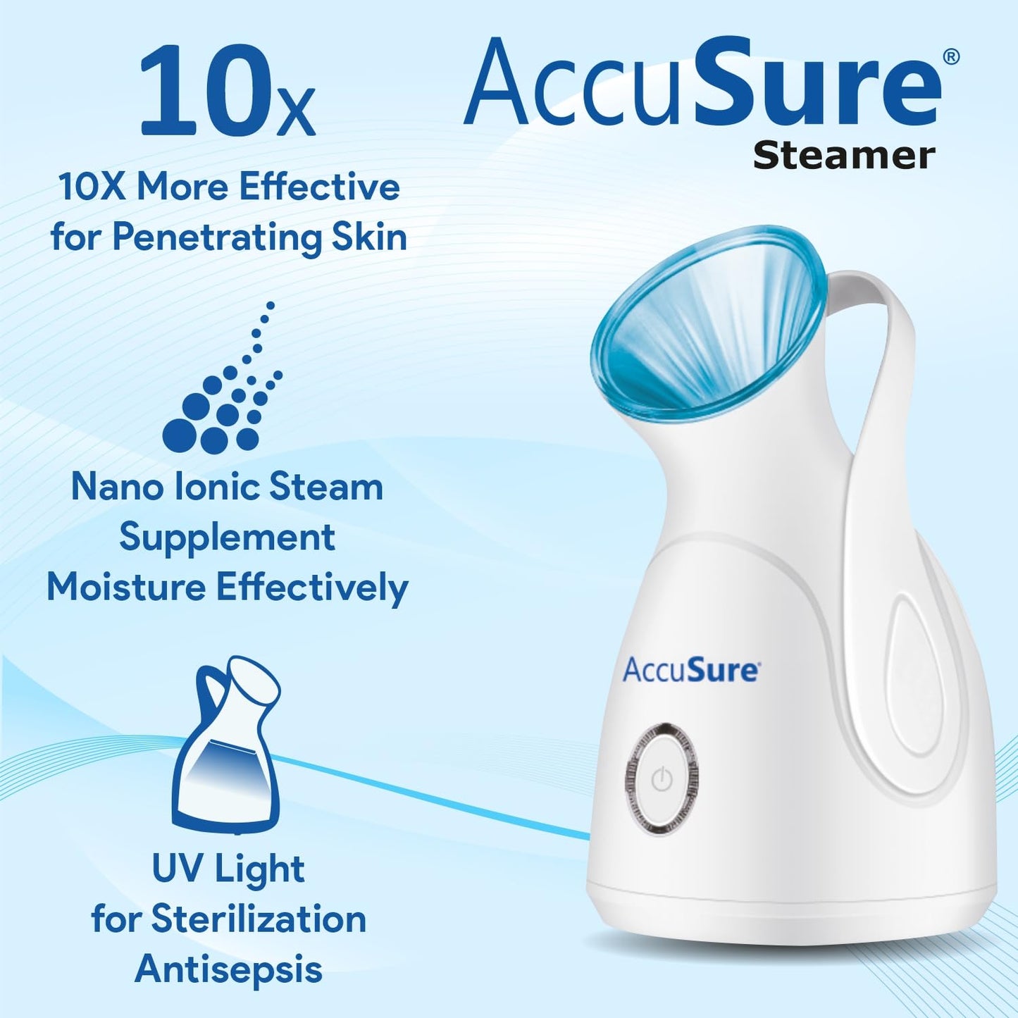 AccuSure Nano Ionic Facial Steamer