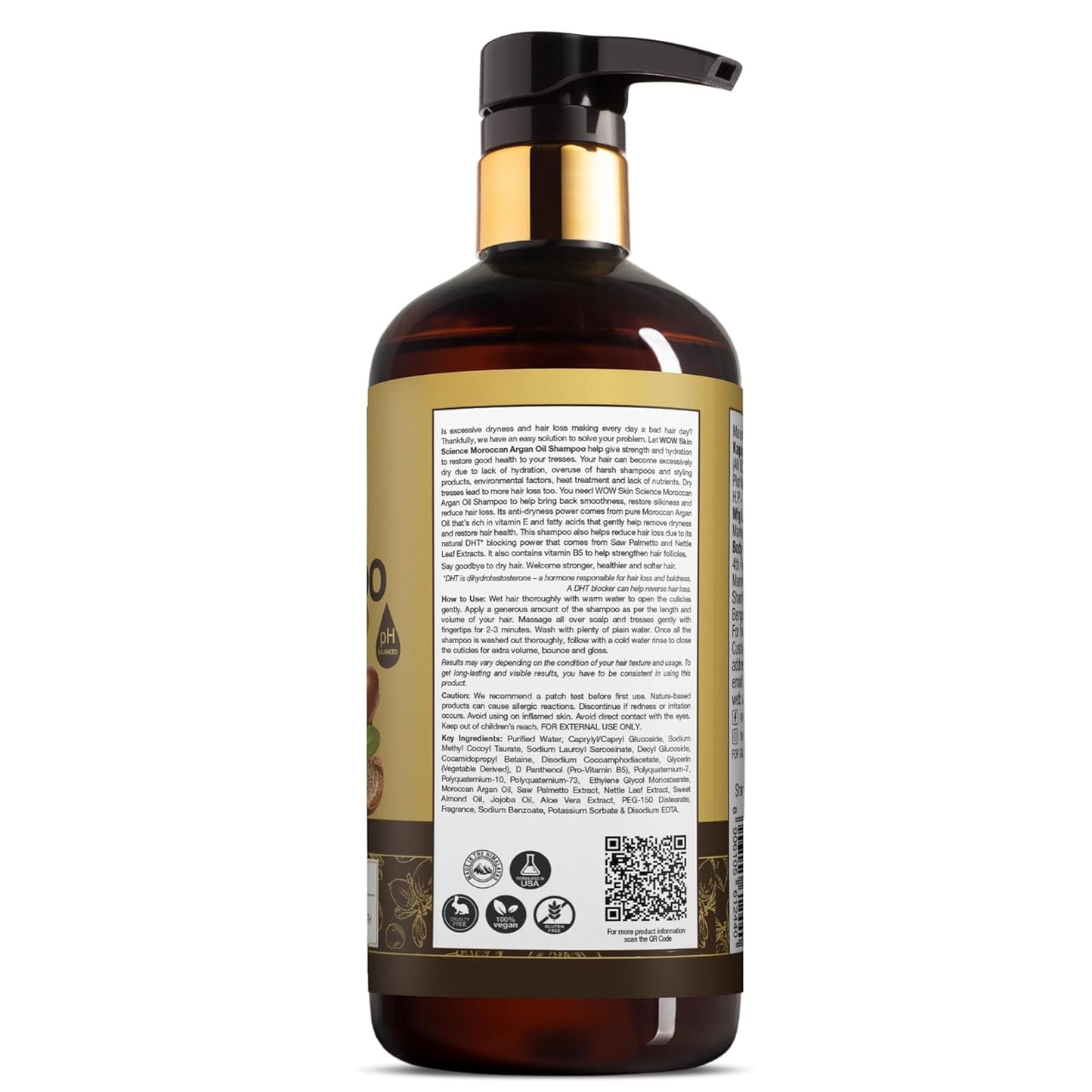 WOW Skin Science Moroccan Argan Oil Shampoo - 500ml