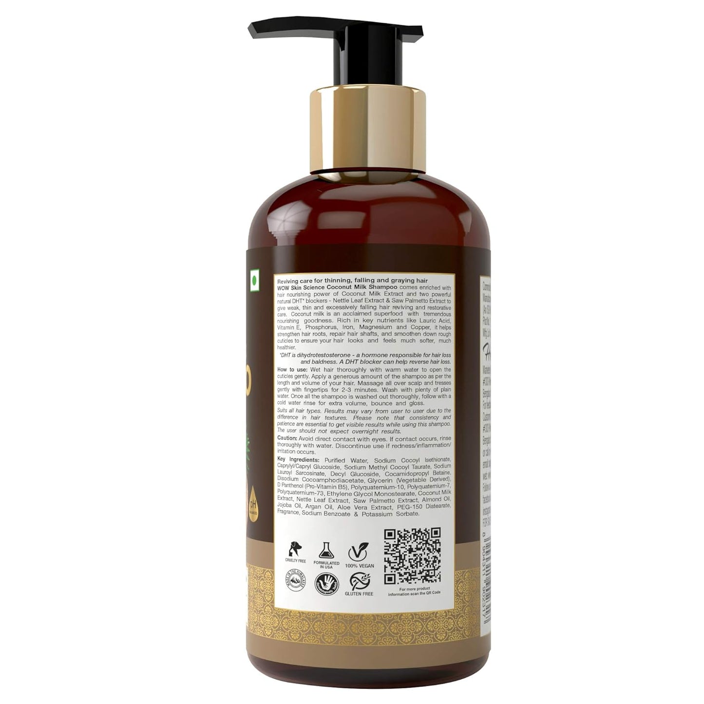 WOW Skin Science Coconut Milk Shampoo - 500ml