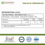 Pure Nutrition Vitamin B2 (Riboflavin) 2.4mg Capsules – Energy & Wellness Support Dietary Supplement – 120 Capsules