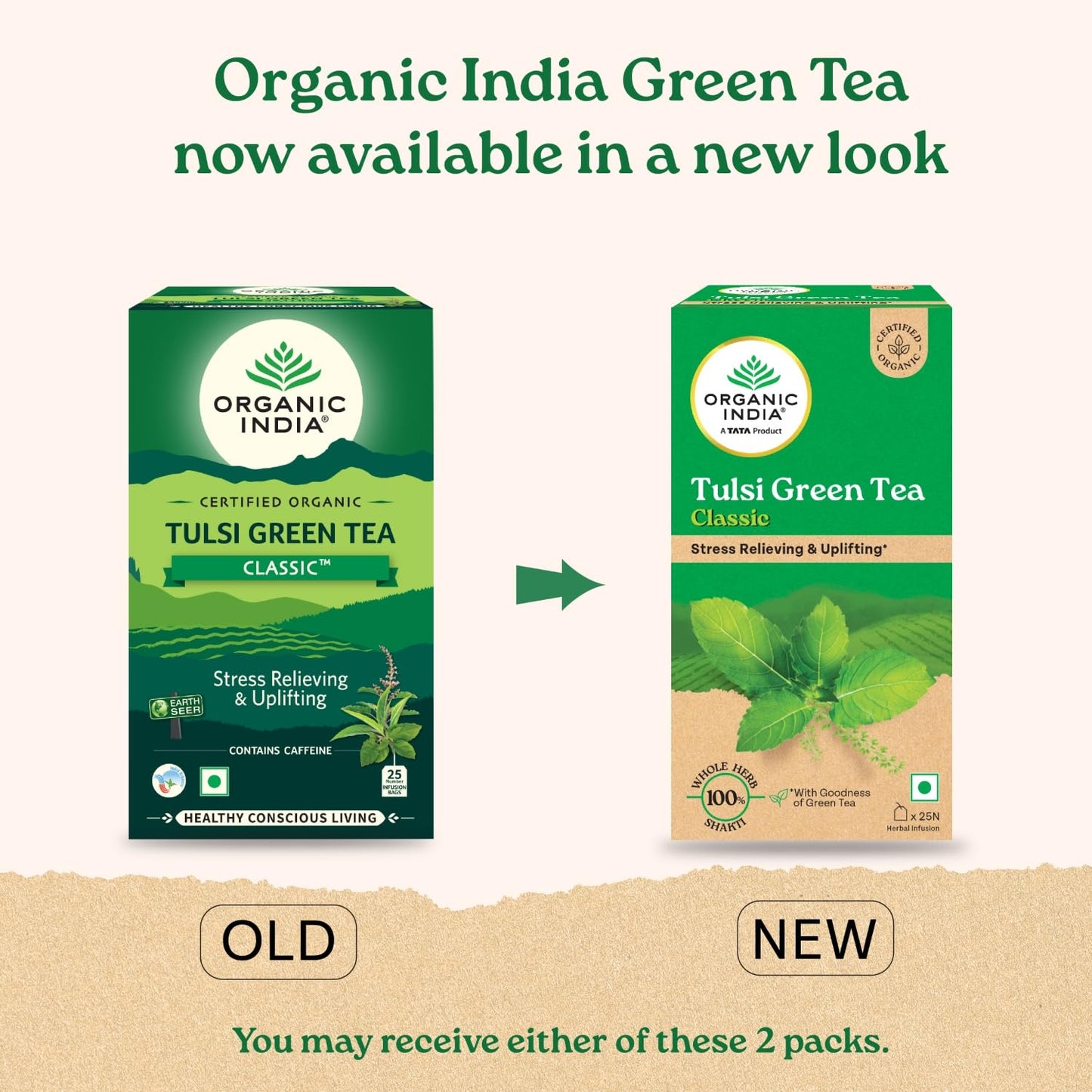 Organic India Tulsi Green Tea - 25 Tea Bags