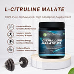 Pure Nutrition L-Citrulline Malate 2:1 Powder | 100% Pure & Unflavoured | Boosts Stamina, Enhances Performance, Speeds Muscle Recovery & Reduces Fatigue | Ideal Pre-Workout for Men & Women