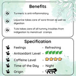 Radhikas Fine Teas Immunity Turmeric Tulsi Liqourice Chai - Cleanse & Restore Health - 100gm