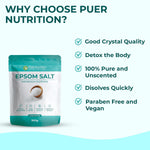 Pure Nutrition Epsom Salt 900g | Magnesium Sulfate Salt | Bath Soak & Relaxation Support