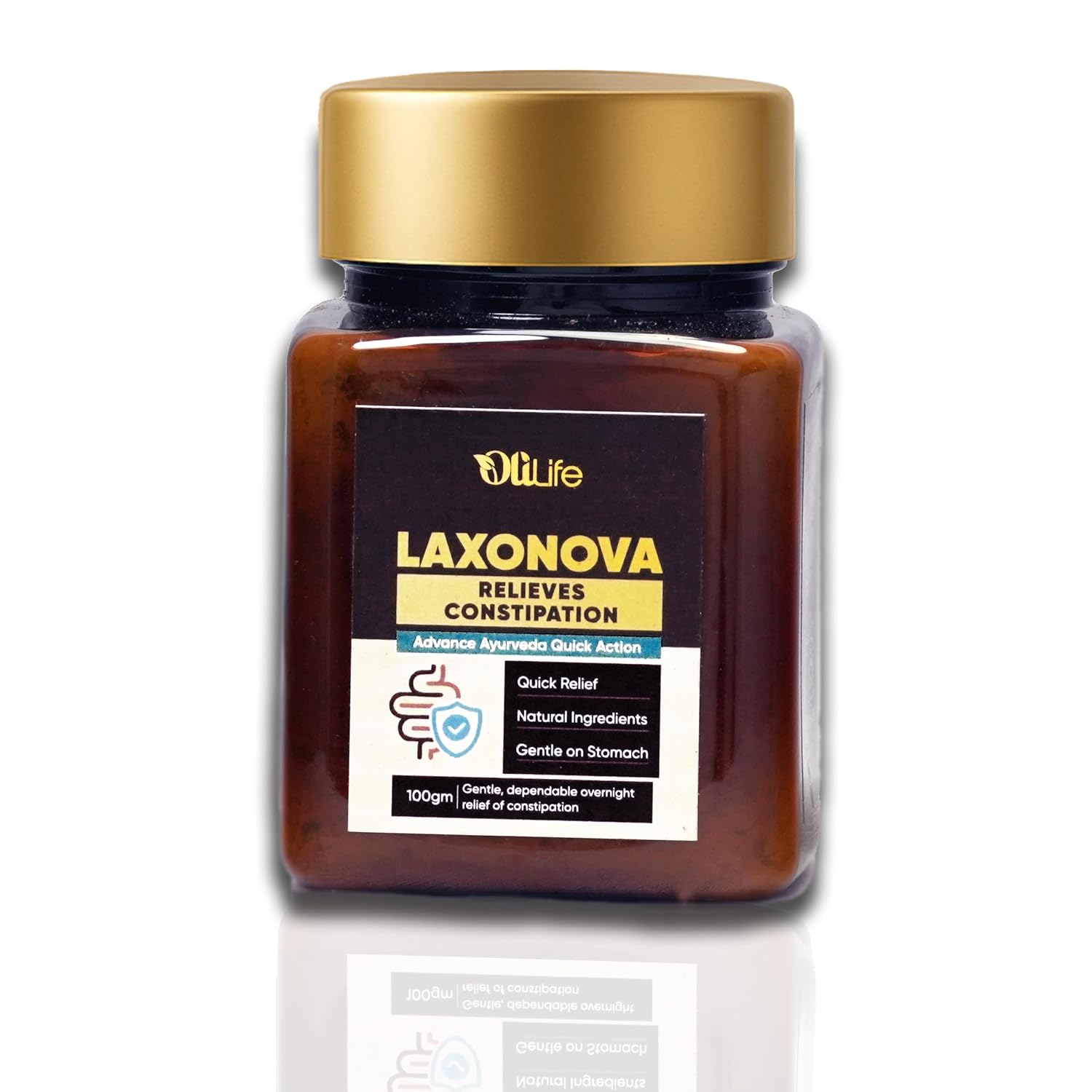 OliLife Laxonova Powder 100 g | Ayurvedic Constipation Relief Powder for Hard Stool, Smooth Bowel Movement, Gut Health, Piles & Fissure Support