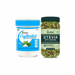 Zindagi Stevia Dry Leaves (35 g) & Pure Erythritol Powder | 100% Natural Zero-Calorie Sweetener & Sugar Substitute Combo Pack