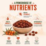 Baramasa Harvest Seabuckthorn Berries (100g) | Pure Himalayan Sun-Dried Superfruit | Abundant in Vitamin C, Omega 3, 6, 7 & 9