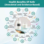 Kelifta by Feelgood Kefir® Milk Kefir Starter Culture Powder | 10 Pack - 50 Sachets | 60+ Live & Active Strains | Ferments 600+ Litres | For Dairy & Plant-Based Milk | Manual, Demo Video & Support