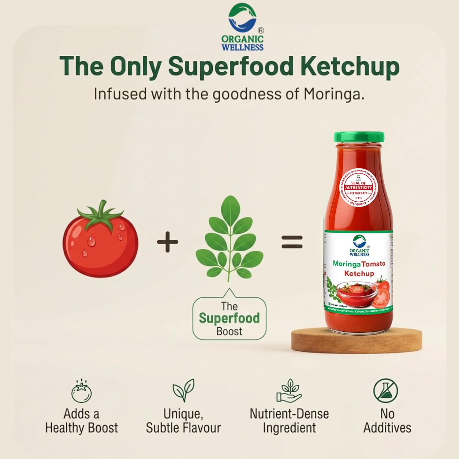Organic Wellness Moringa Tomato Ketchup 350g