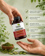 Vedia Akarkara (Anacyclus Pyrethrum) Capsules | Natural Herbal Supplement for Male Vitality, Stamina & Nervous System Support (60 Capsules)