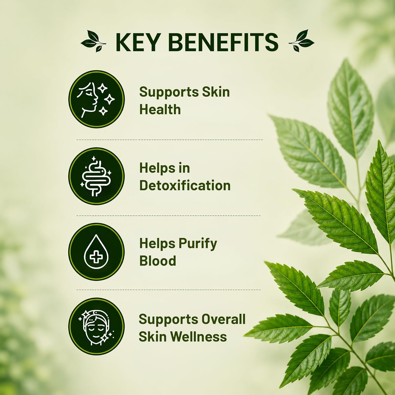 Pure Nutrition Neem Tablets (250mg | 90 Tablets)