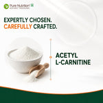 Pure Nutrition Acetyl L-Carnitine 500mg, 60 Capsules | Energy & Fitness Support Supplement