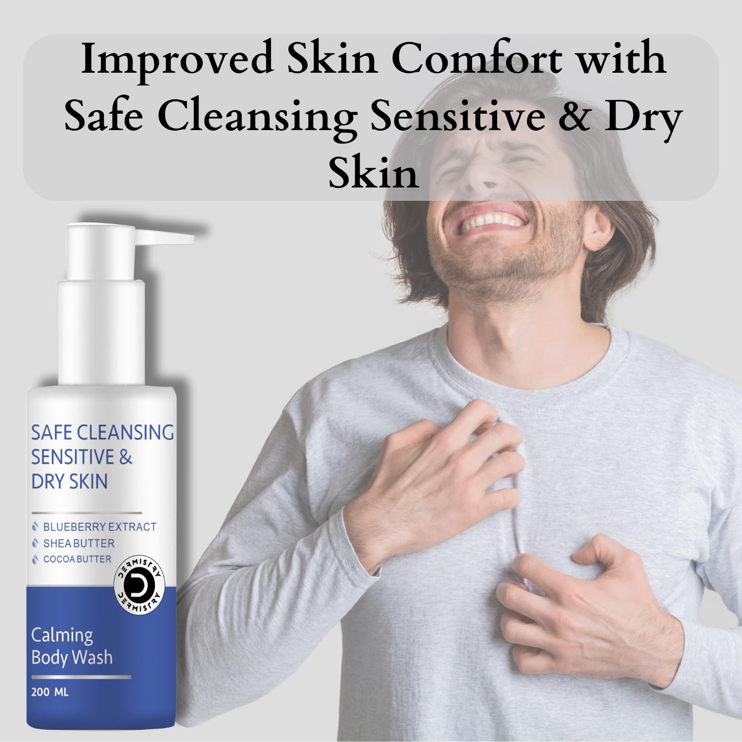 Dermistry Sensitive & Dry Skin Gentle Cleanser Calming Body Wash