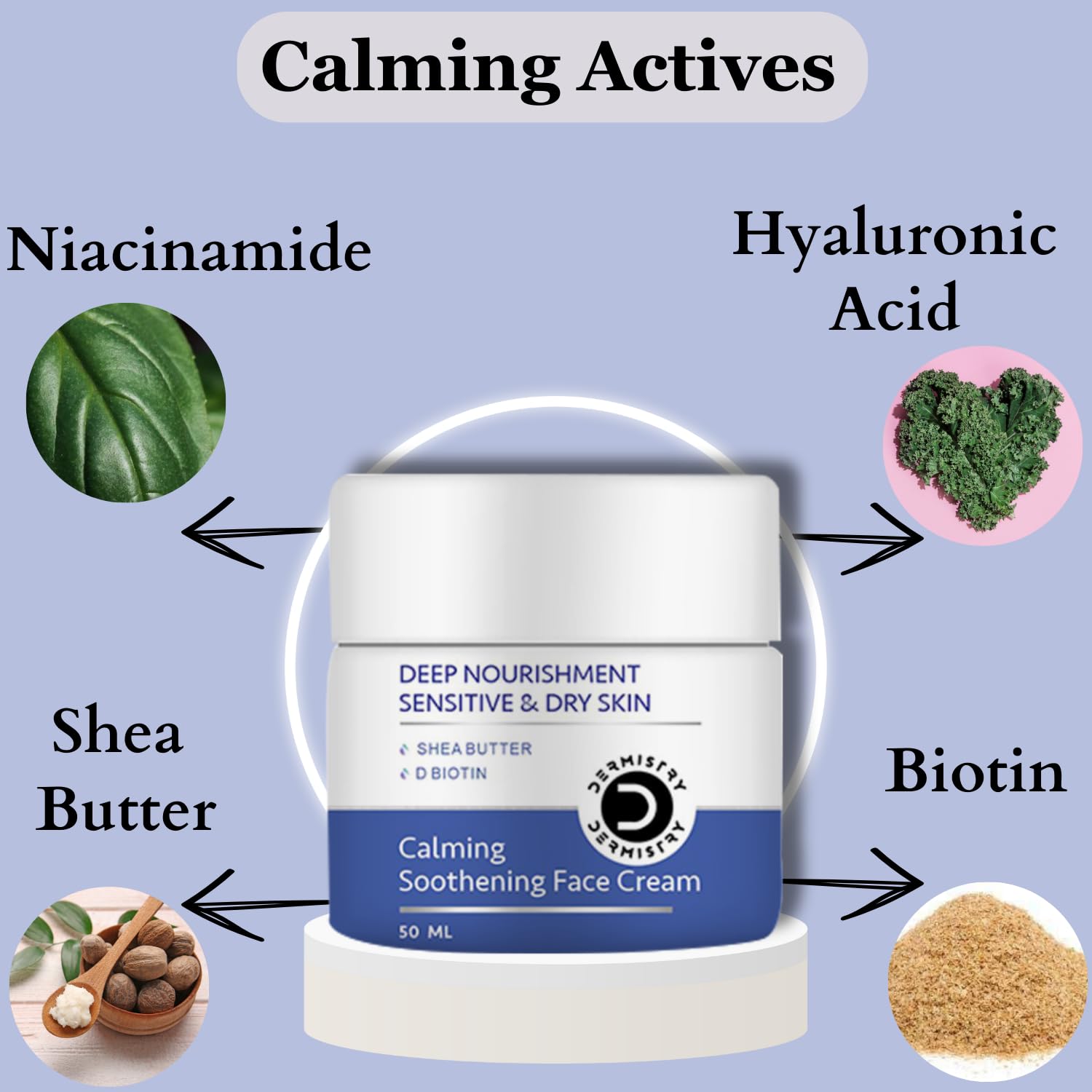 Dermistry Sensitive & Dry Skin Calming Soothening Face Cream