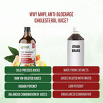 MAPL Anti Blockage Cholesterol Care Juice 500ml | Garlic, Ginger, Lemon & Apple Cider Vinegar | Supports Heart Health & Cholesterol Balance