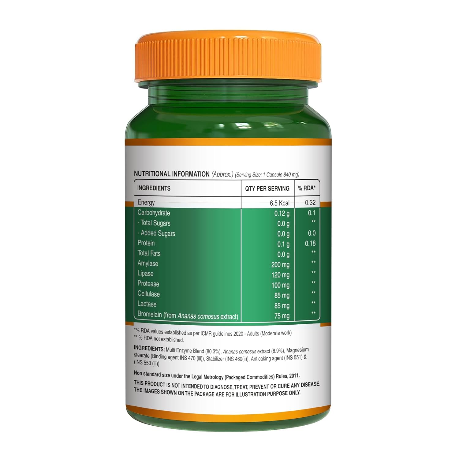 Pure Nutrition Digestive Enzyme 120 Capsules | Digestive Health & Nutrient Absorption Support
